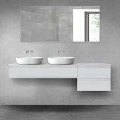 Oltens Vernal zestaw mebli łazienkowych 180 cm z blatem szary mat 68589700