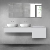 Oltens Vernal zestaw mebli łazienkowych 180 cm z blatem szary mat 68595700