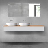 Oltens Vernal zestaw mebli łazienkowych 180 cm z blatem szary mat/dąb 68601700