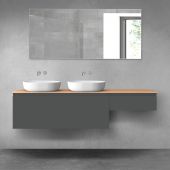 Oltens Vernal zestaw mebli łazienkowych 180 cm z blatem grafit mat/dąb 68602400