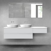 Oltens Vernal zestaw mebli łazienkowych 180 cm z blatem szary mat/biały połysk 68609700