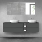 Oltens Vernal zestaw mebli łazienkowych 180 cm z blatem grafit mat 68637400