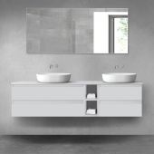 Oltens Vernal zestaw mebli łazienkowych 180 cm z blatem szary mat 68637700