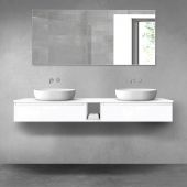 Oltens Vernal zestaw mebli łazienkowych 180 cm z blatem biały połysk 68649000