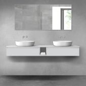 Oltens Vernal zestaw mebli łazienkowych 180 cm z blatem szary mat 68649700