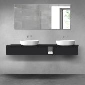 Oltens Vernal zestaw mebli łazienkowych 180 cm z blatem czarny mat 68657300