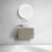 Oltens Hamnes szafka 60 cm podumywalkowa wisząca z blatem dąb/biały mat 68666060