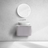 Oltens Hamnes szafka 60 cm podumywalkowa wisząca z blatem kaszmir/biały mat 68666900