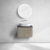 Oltens Hamnes szafka 60 cm podumywalkowa wisząca z blatem dąb/czarny mat 68667060