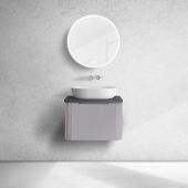 Oltens Hamnes szafka 60 cm podumywalkowa wisząca z blatem kaszmir/czarny mat 68667900