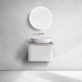 Oltens Hamnes szafka 60 cm podumywalkowa wisząca z blatem biały mat/dąb 68668000