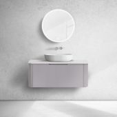 Oltens Hamnes szafka 100 cm podumywalkowa wisząca z blatem kaszmir/biały mat 68674900