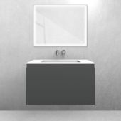 Zestaw Oltens Vernal szafka podumywalkowa 80 cm z umywalką Stila LavaForm grafit mat/biały mat 68823400