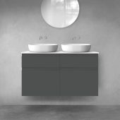 Oltens Vernal zestaw mebli łazienkowych 120 cm z blatem grafit mat/biały połysk 68302400