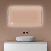 Oltens Nordlis lustro 60x100 cm prostokątne z oświetleniem od tyłu z matą grzewczą miedź szczotkowana 64111610