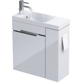Oristo Silver Uni umywalka z szafką 55 cm prawa biały połysk OR33-ZD2D-55-1-P