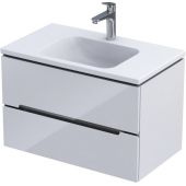 Oristo Silver Uni szafka 80 cm podumywalkowa wisząca biały połysk OR33-SD2S-80-1-V3