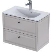 Oristo Montebianco szafka 80 cm podumywalkowa wisząca piaskowy mat OR47-SD2S-80-10