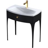 Oristo Louis szafka 82 cm podumywalkowa czarny połysk OR50-SD1S-82-7