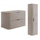 Zestaw Rodan Elegance szafka z blatem 80 cm podumywalkowa wisząca z szafką 139 cm boczną kaszmir (5906154450379, 5906154450386)