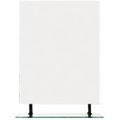 Sapho Wega lustro 70x80 cm z półką czarny mat/szkło przezroczyste 60092-7B