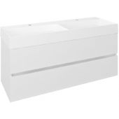 Sapho Odetta szafka 118x43,5x50 cm podumywalkowa wisząca biały połysk DT120-3030