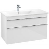 Villeroy & Boch Venticello szafka 95,3 cm podumywalkowa wisząca Glossy White A92701DH