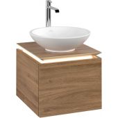 Villeroy & Boch Legato szafka 45 cm podumywalkowa wisząca z oświetleniem Oak Kansas B565L0RH