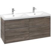 Villeroy & Boch Subway 3.0 szafka 127,2 cm podumywalkowa wisząca z oświetleniem LED Stone Oak C568L0RK