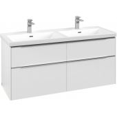 Villeroy & Boch Subway 3.0 szafka 127,2 cm podumywalkowa wisząca z oświetleniem LED Pure White C568L0VF