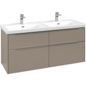 Villeroy & Boch Subway 3.0 szafka 127,2 cm podumywalkowa wisząca z oświetleniem LED Taupe C568L0VM