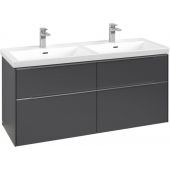 Villeroy & Boch Subway 3.0 szafka 127,2 cm podumywalkowa wisząca z oświetleniem LED Graphite C568L0VR