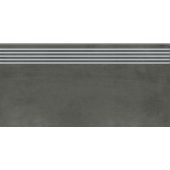 Opoczno Grava graphite steptread stopnica podłogowa 29,8x59,8 cm grafitowy mat