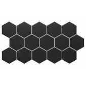 Realonda Hex Black płytka ścienno-podłogowa 26,5x51 cm czarny mat