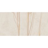 Tubądzin Mild Clay Leaves A dekor ścienny 119,8x59,8 cm beżowa