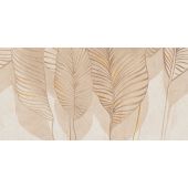 Tubądzin Mild Clay Leaves B dekor ścienny 119,8x59,8 cm beżowa