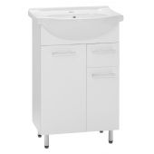 Astor Lupo umywalka z szafką 55 cm biały połysk AM-LUD-550-27