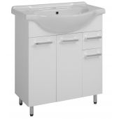 Astor Lupo umywalka z szafką 75 cm biały połysk AM-LUD-750-27