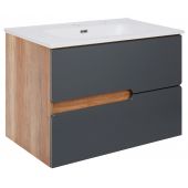 Astor Spectra Country szafka 80 cm wisząca podumywalkowa antracyt/dąb country AM-SEU-800-Y0