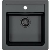 Alveus Atrox zlewozmywak granitowy 50x47 cm czarny 1148161