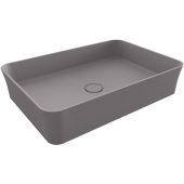 Bocchi Sottile Slim Line umywalka 55x38 cm nablatowa prostokątna Clean Plus+ szary mat 1476-006-0125