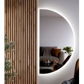 BD Art Luna lustro 65x120 cm półokrągłe z oświetleniem 301210000374
