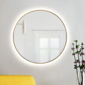 Baltica Design Tiny Border Bright lustro 80x80 cm złote barwa zimna z matą grzewczą