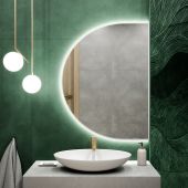 Baltica Design Tiny Border Semi Round Bright lustro 90x45 cm białe barwa światła neutralna