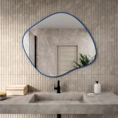 Baltica Design Border Stain III lustro 50x43 cm niebieskie