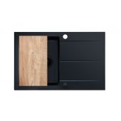 Berg Hobart zlewozmywak granitowy 78x50 cm czarny BRQ1911BK