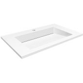 Cristalstone Linea Ideal umywalka 70x45 cm prostokątna wpuszczana biała U700-MCOLC/CR