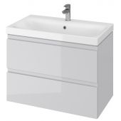 Cersanit Moduo umywalka 80 cm z szafką wiszącą szarą S801-220-DSM