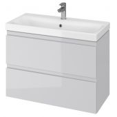 Cersanit Moduo Slim umywalka 80 cm z szafką wiszącą szarą S801-224-DSM