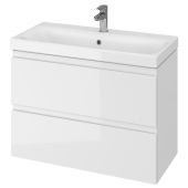 Cersanit Moduo umywalka z szafką 80 cm zestaw meblowy Slim biały S801-225-DSM